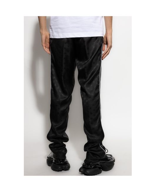 Dolce & Gabbana Black Monogram Jacquard Trousers for men