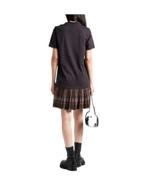 Balenciaga Black Solid Color T-Shirt Dress
