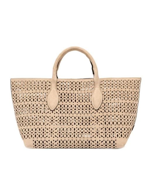 Gianni Chiarini Natural Mashup Perforated Tote Bag