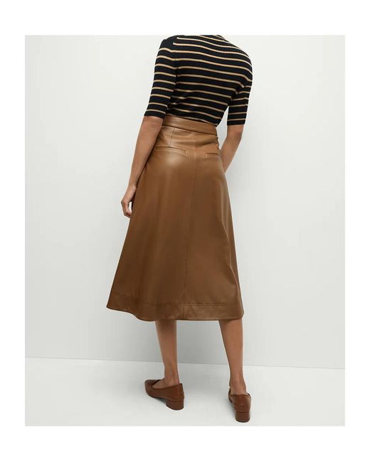 Veronica Beard Brown Midi Skirt