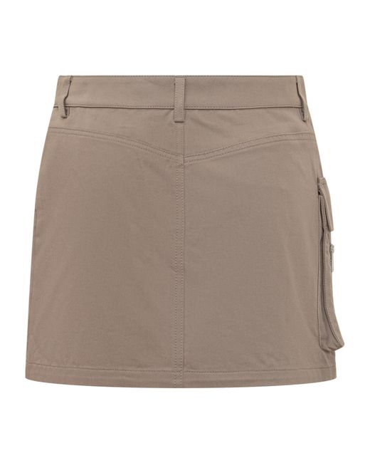 Off-White c/o Virgil Abloh Brown Logo Patch Mini Skirt