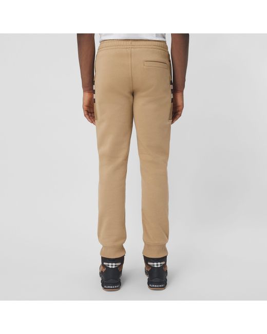 Burberry Natural Check Panel Jogging Pants for men