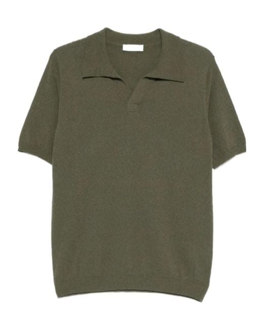 Roberto Collina Green Short-Sleeved Polo Shirt for men