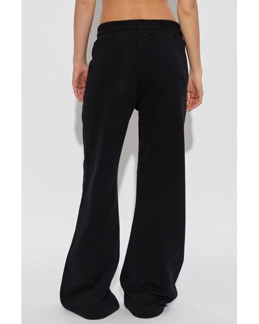 Palm Angels Black Logo Printed Sweatpants