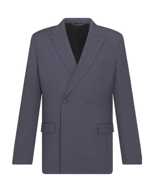 Dior Blue Double-Breasted Jacket for men