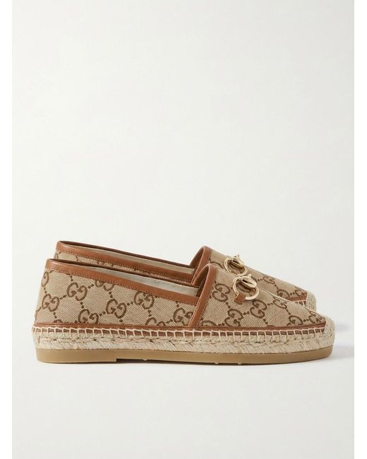 Gucci Natural Horsebit Espadrilles