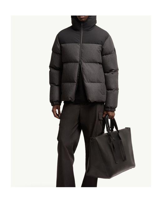 Moncler Black Oulojoki Hooded Mid-Length Down Jacket for men