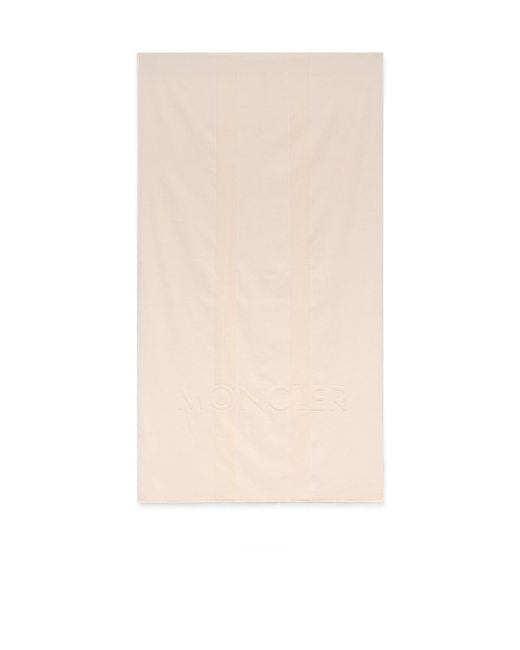 Moncler Natural Logo Cotton Beach Towel for men