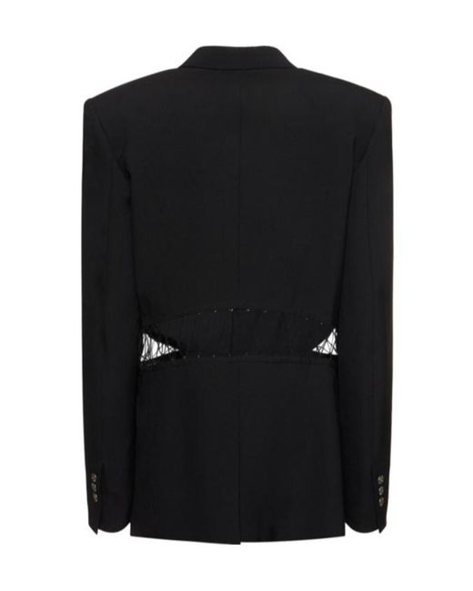 Dion Lee Black Single-Breasted Cutout Suit Jacket