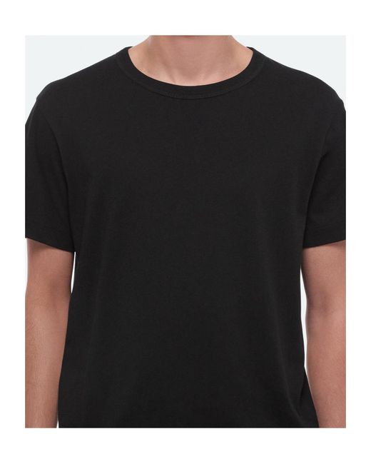 Helmut Lang Black Crew Neck Short-Sleeved T-Shirt for men