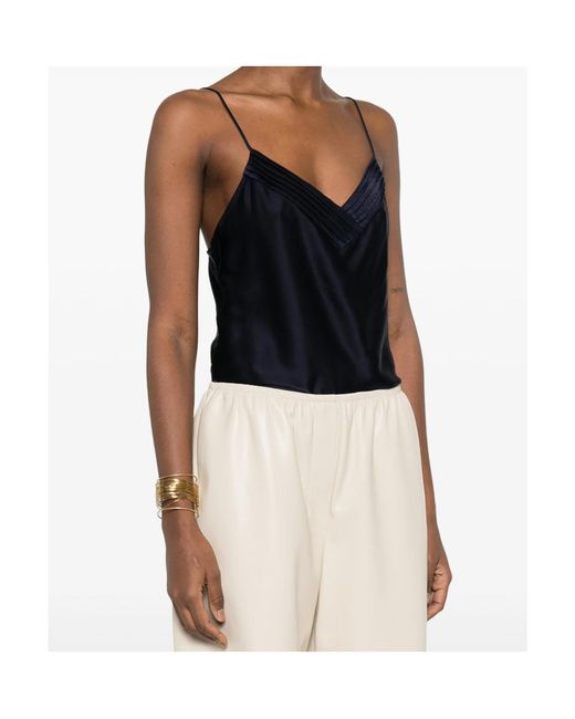 Forte_forte Blue V-Neck Top