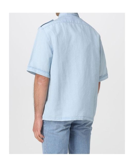 Barena Blue Pocket Shirt for men