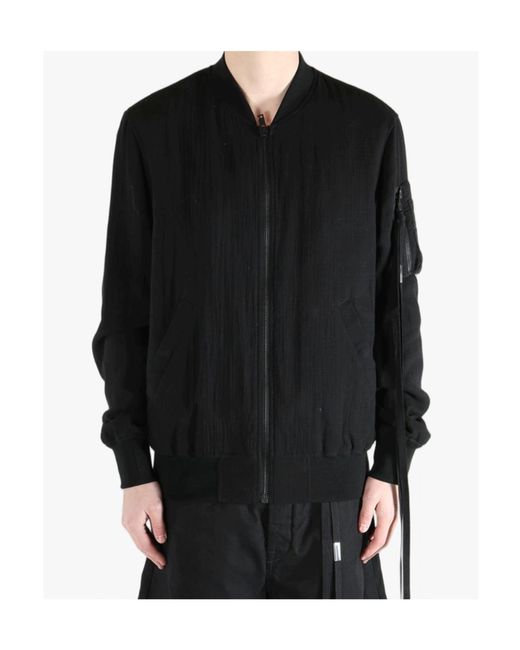 Ann Demeulemeester Black Dries Zip-Up Bomber Jacket for men