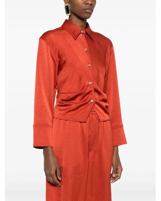 Nanushka Red Hildie Cinched Shirt