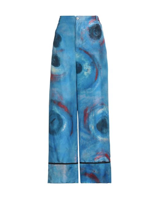 Marni Blue Satin Casual Pants