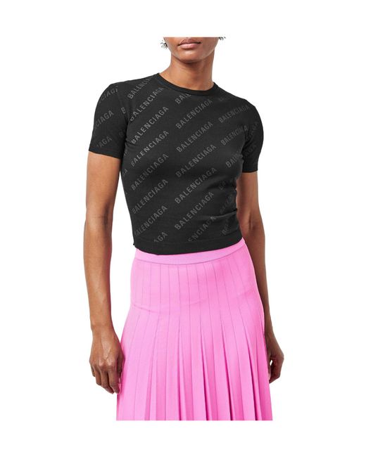 Balenciaga Black Knitted Top