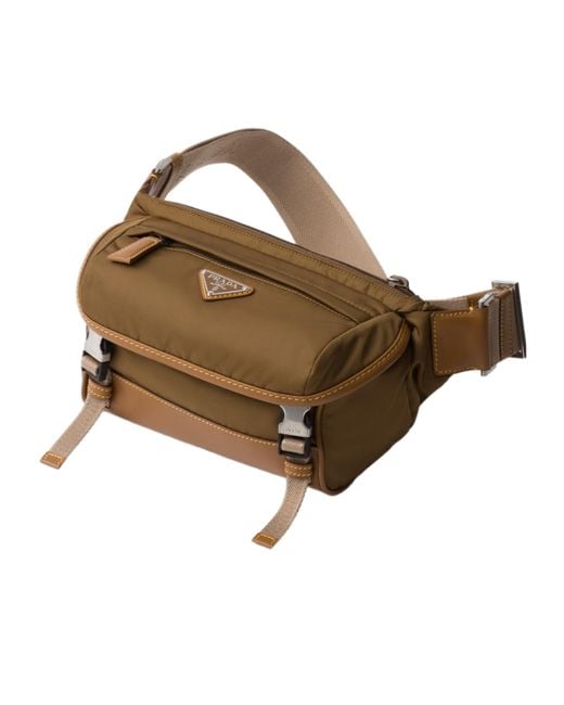 Prada Brown Re-Nylon Triangle-Logo Shoulder Bag for men