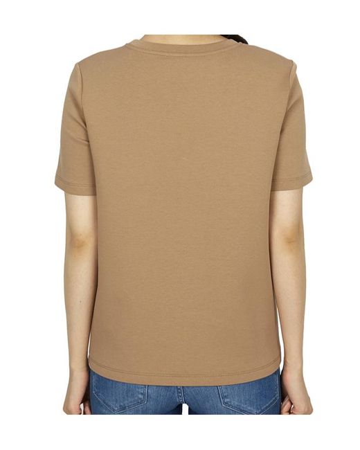 Max Mara Natural Crew-Neck Short-Sleeve T-Shirt