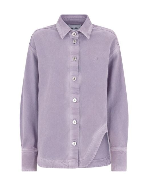 The Attico Purple The Long Sleeved Denim Shirt