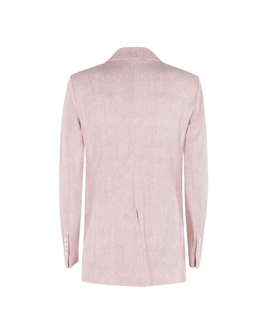 Circolo 1901 Pink Herringbone Blazer Jacket