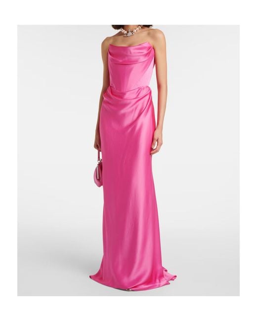 Vivienne Westwood Pink Galaxyno Strapless Corset Gown