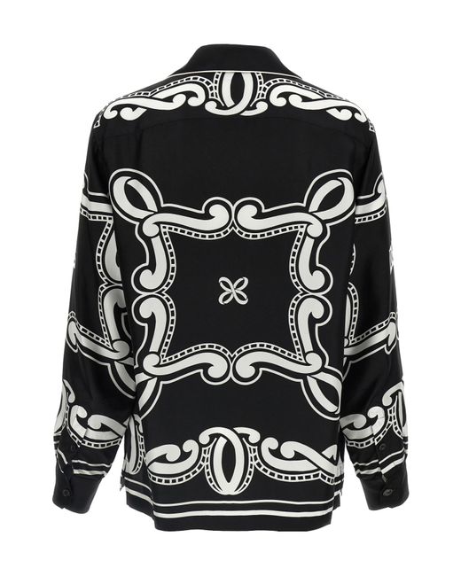 Dolce & Gabbana Black Bandanna Printed Vanity Shirt for men