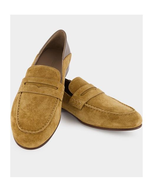 Manolo Blahnik Natural Round Head Loafer Shoes for men