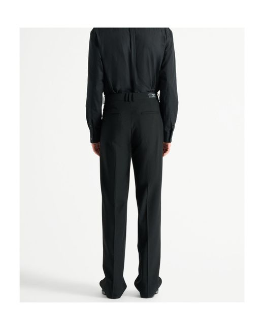 Balmain Black Wool Trousers for men