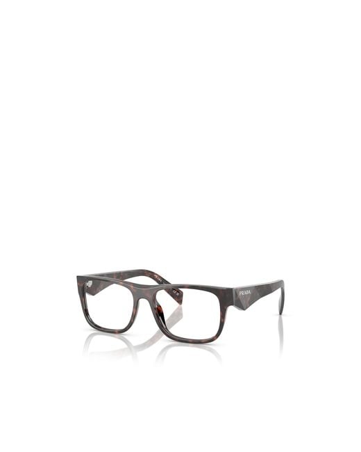 Prada White Eyewear Square Frame Glasses for men