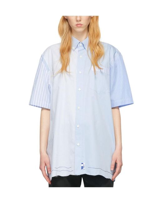 Adererror White Logo Double Short-Sleeved Shirt for men