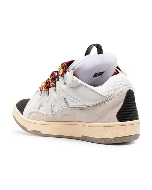 Lanvin Pink Curb Lace-Up Sneakers for men