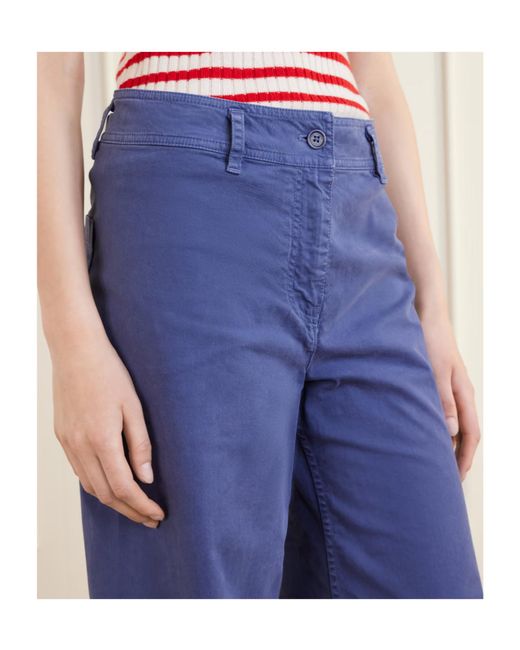 Nili Lotan Blue Megan Wide-Leg Pants