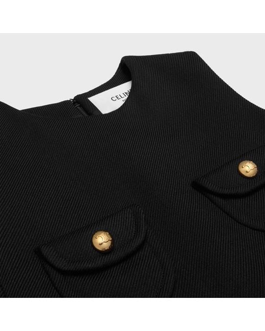 Céline Black Trapeze Mini Dress