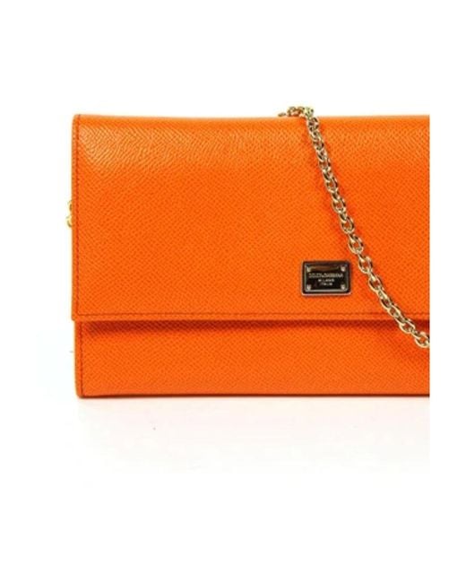 Dolce & Gabbana Orange Logo Details Cross-Body Bag