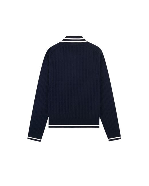 Sporty & Rich Blue Long-Sleeved Polo Shirt