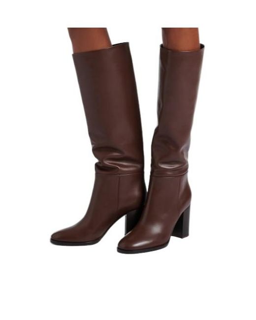 Gianvito Rossi Brown Knee-High Leather Boots