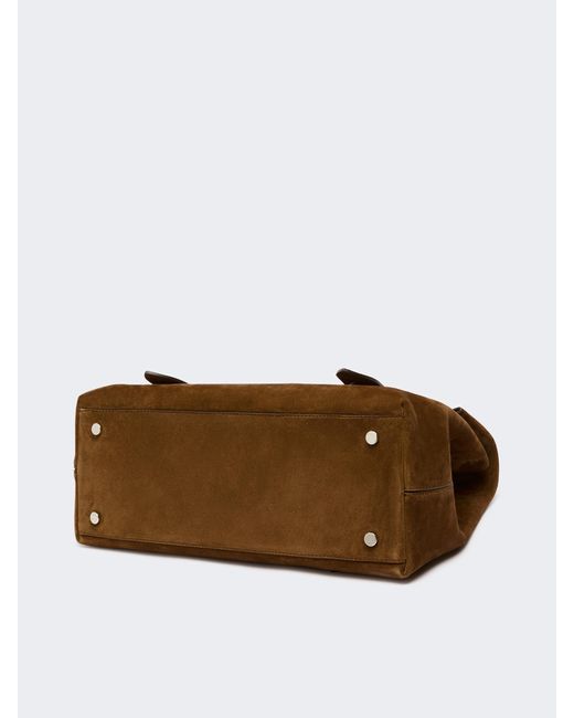 Max Mara Brown Split Leather Archetipo Handbag