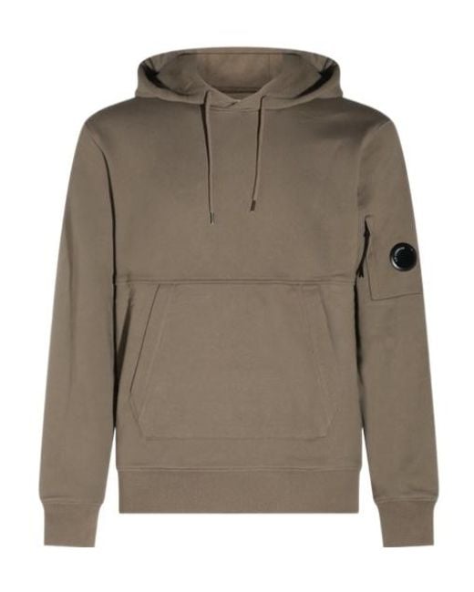 C P Company Gray Long-Sleeve Hooded Sweatshirt for men