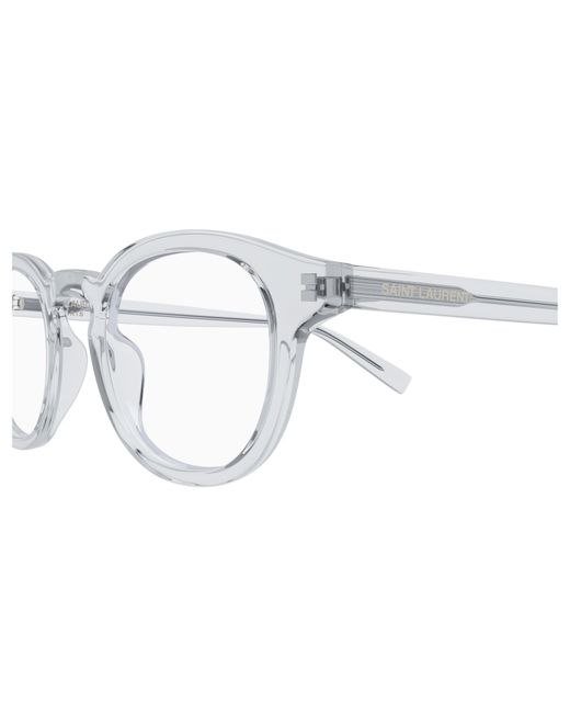 Saint Laurent White Round-Frame Glasses for men