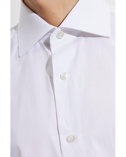 Brioni White Long-Sleeved Shirt for men