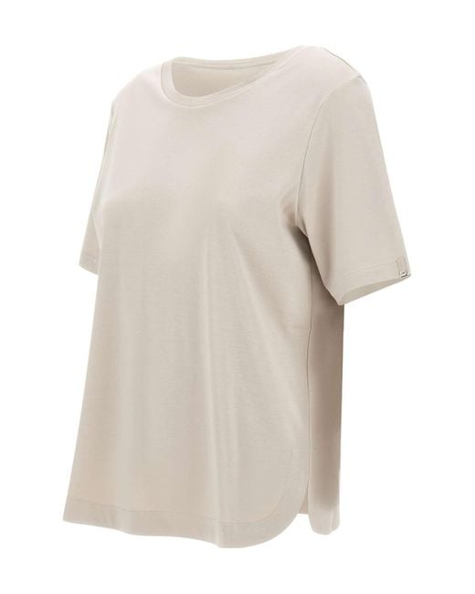 Herno White Logo Plaque Crewneck T-Shirt