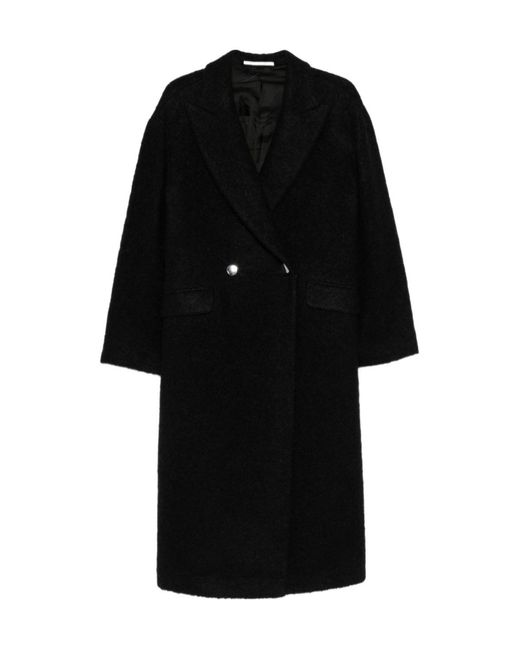 Tagliatore Black Double-Breasted Coat