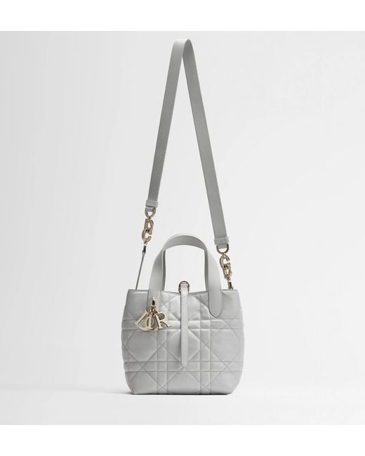 Dior Gray Small Toujours Vertical Tote Bag
