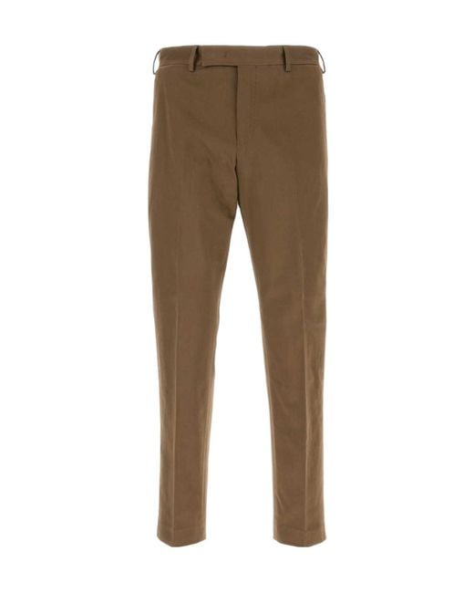 Pt Pantaloni Natural Pt Torino Rebel Flat Front Pants for men