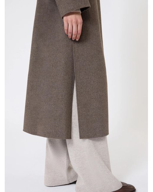 Max Mara Natural Wool Robe Coat