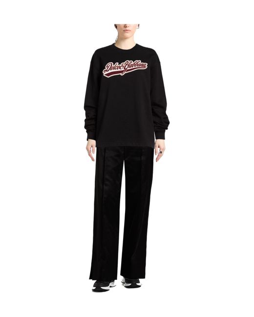 Dolce & Gabbana Black Solid Color Sweatshirt