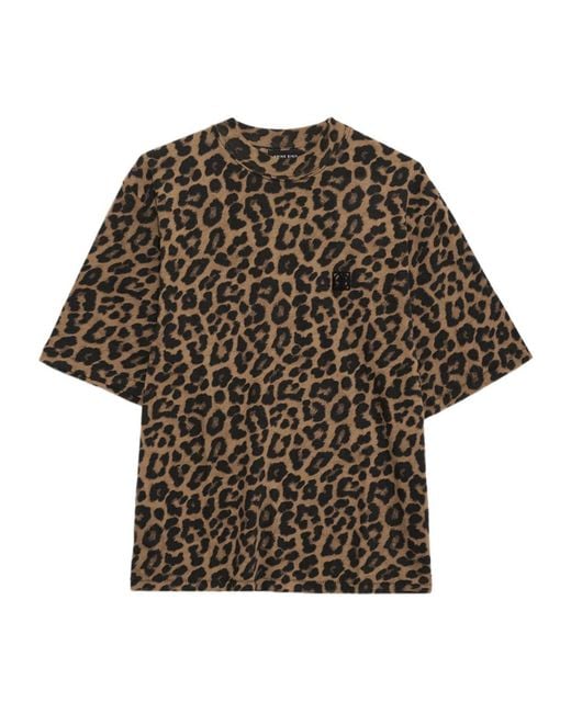 Anine Bing Brown Leopard Avi T-Shirt
