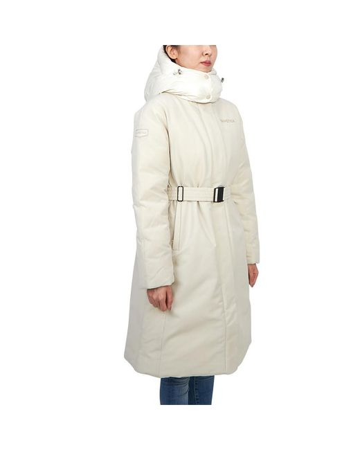Duvetica Natural Long-Sleeved Hooded Down Jacket
