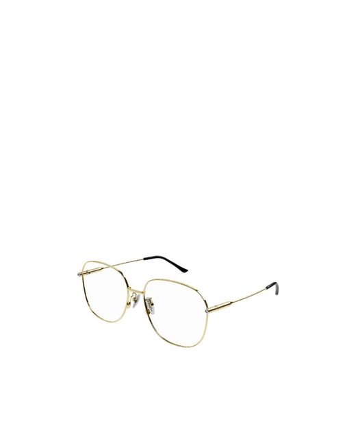 Gucci Metallic Eyewear Aviator Frame Glasses