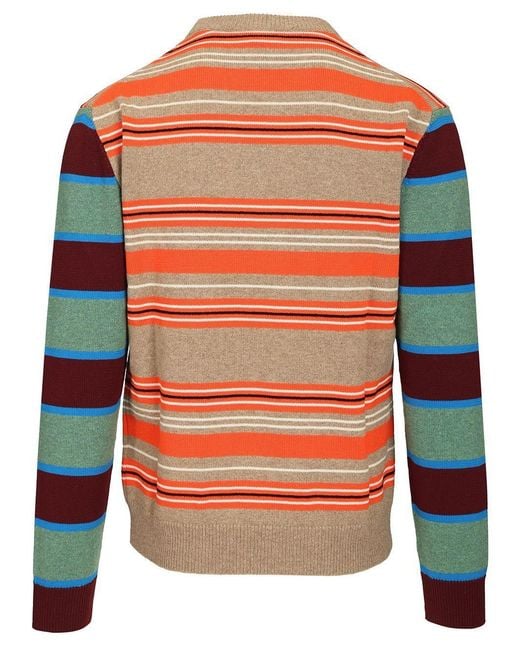 Paul Smith Orange Long-Sleeved Sweater for men